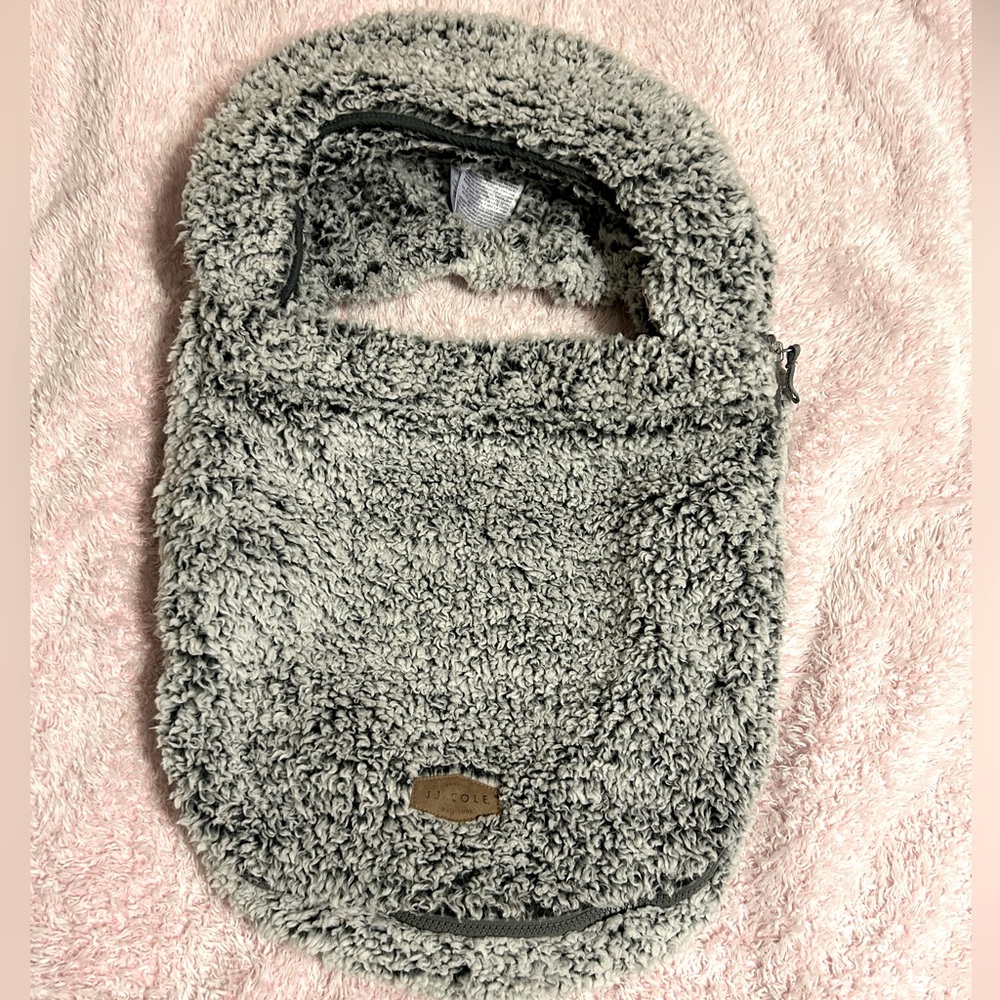 JJ Cole Cuddly Gray Winter Baby Car Seat Cover
